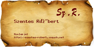 Szentes Róbert névjegykártya